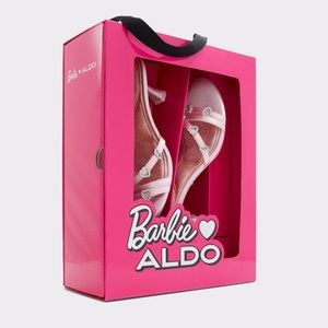 Barbie xALDO Pink Kitten mules Sz 10